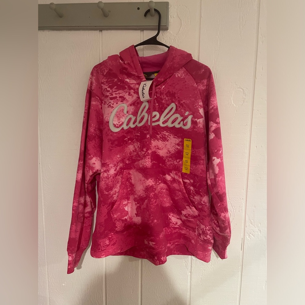 Cabelas Women 2X hot pink hoodie NEW with tags